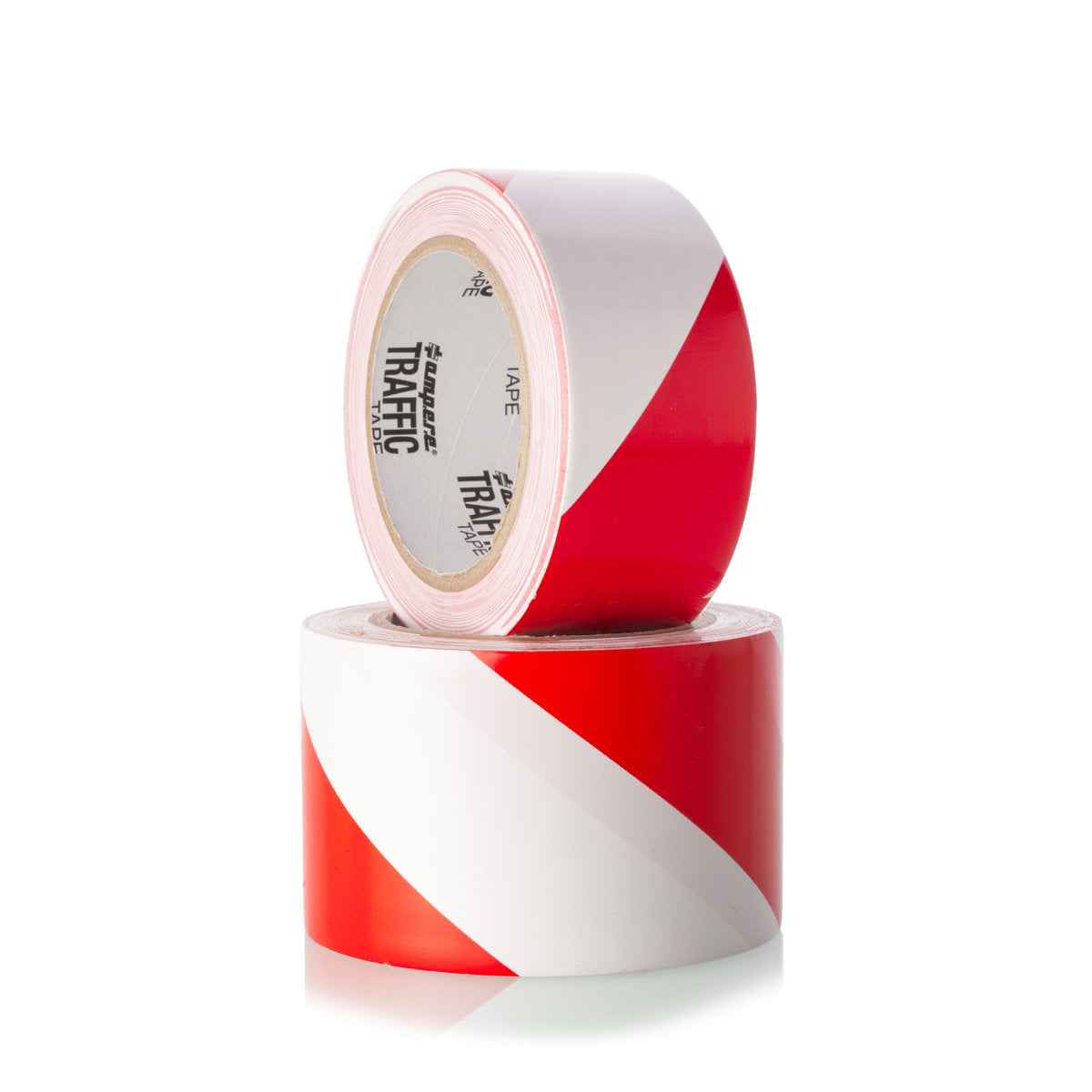 Traffic Tape Standard, 0,15 mm Dicke, 75 mm Breite, Länge 33 m, Rot/Weiß - Betriebsschutz24