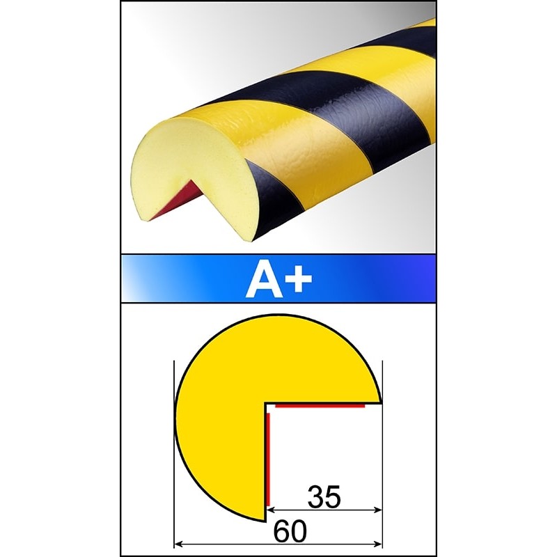 Eckschutzprofil Typ A+, Gelb/Schwarz - Betriebsschutz24
