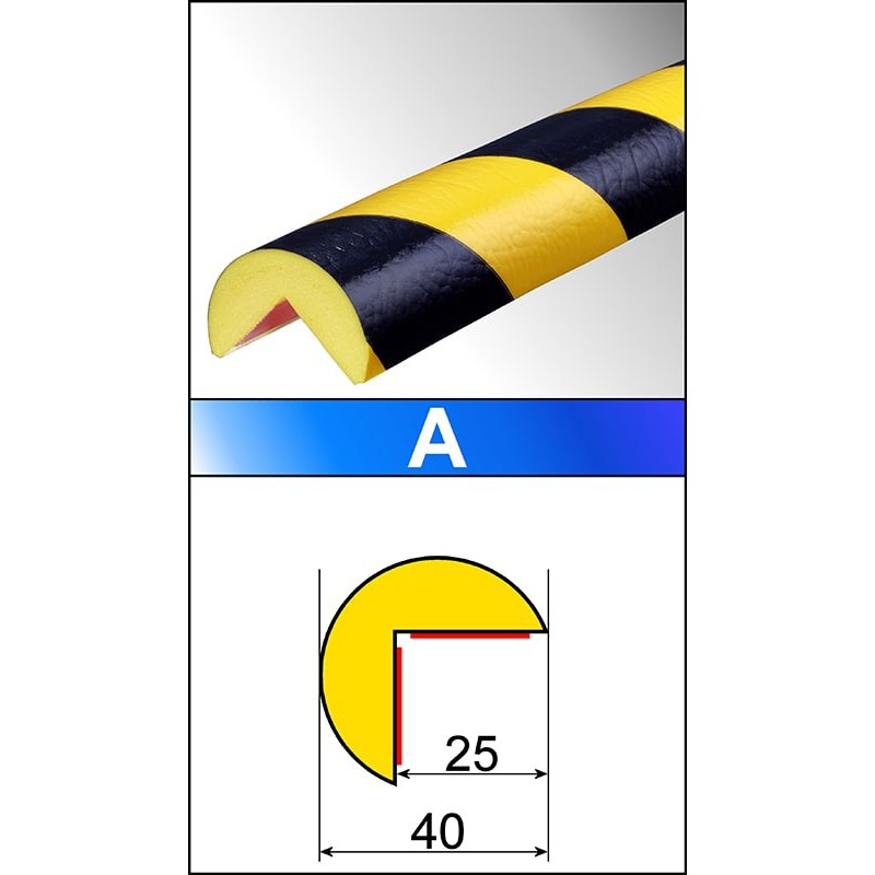 Eckschutzprofil Typ A, Gelb/Schwarz - Betriebsschutz24