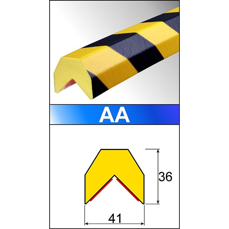 Eckschutzprofil Typ AA, Gelb/Schwarz - Betriebsschutz24