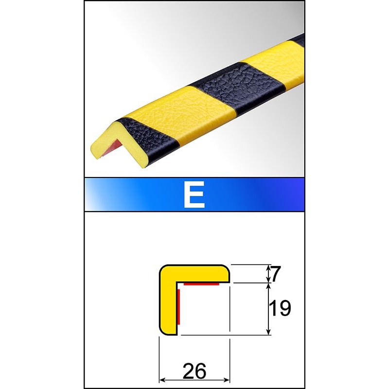 Eckschutzprofil Typ E, Gelb/Schwarz - Betriebsschutz24