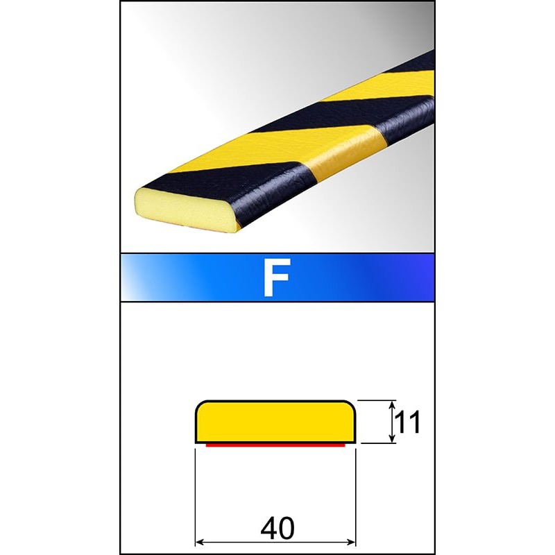 Flächenschutzprofil Typ F, Gelb/Schwarz - Betriebsschutz24