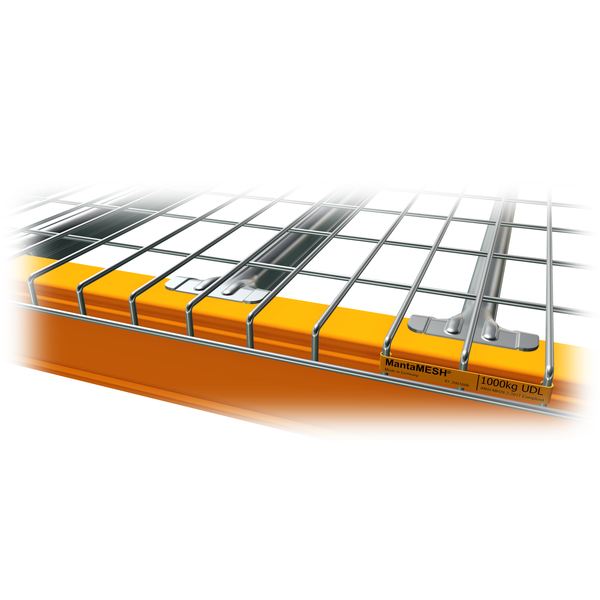 Drahtgitterboden Standard 25×100 mm — 50 mm Traverse — MantaMESH
