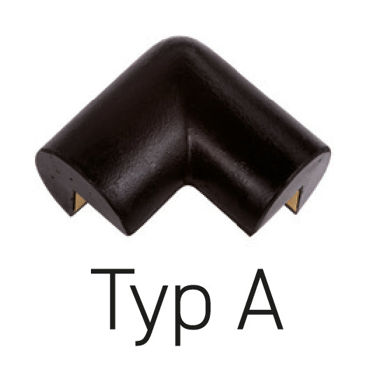 Schutzecke Typ A 2D - Flexibler Warn- & Prallschutz Gelb/Schwarz