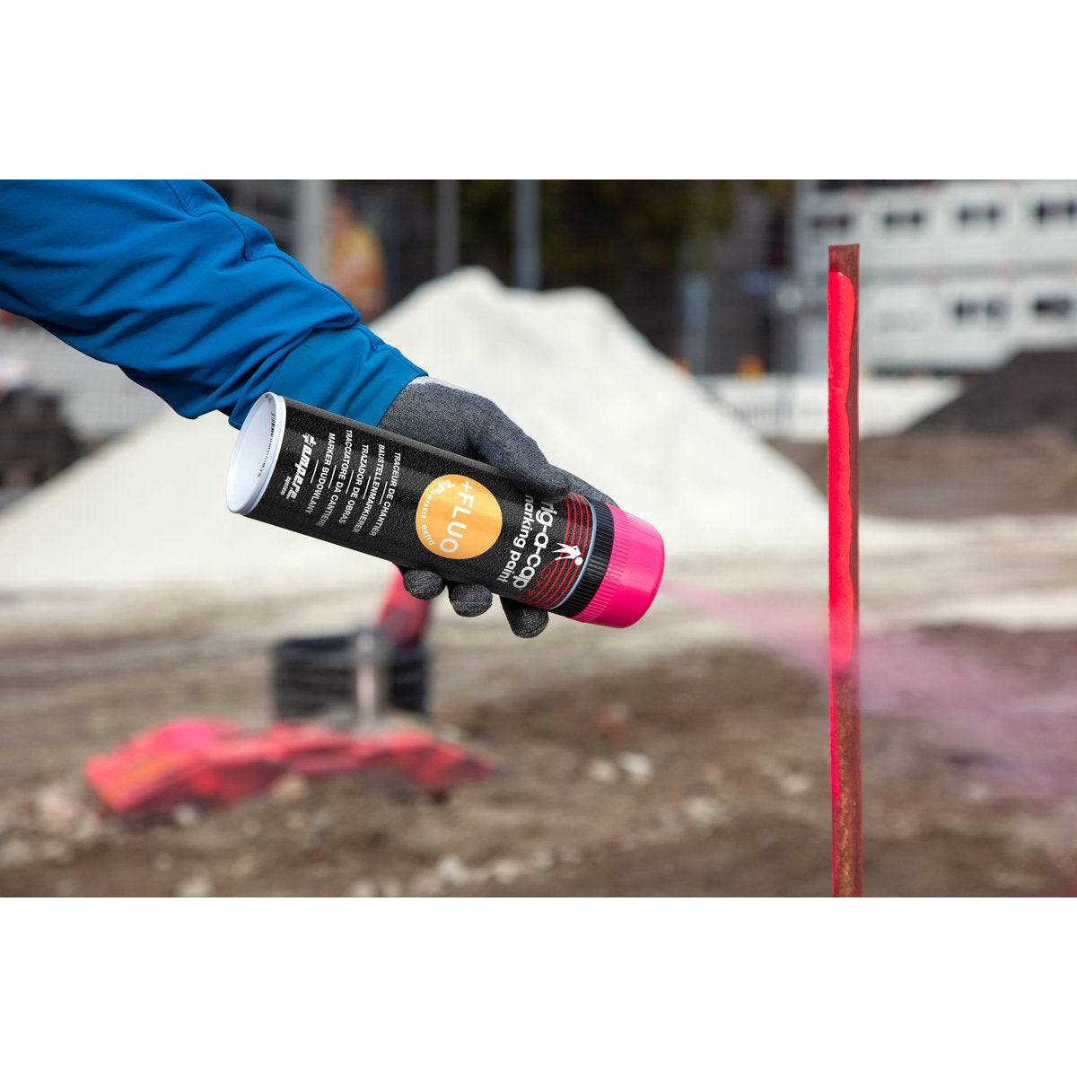 Baustellenmarkierspray trig-a-cap extra, 500 ml netto, Grün Fluo - Betriebsschutz24